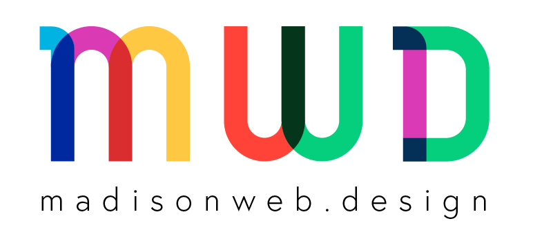 A colorful logo for madison web design