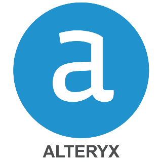 Alteryx logo in a blue circle on a white background