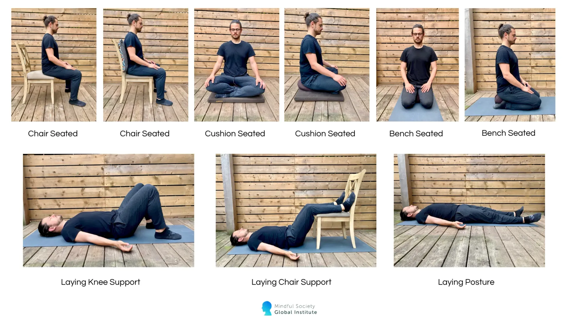 A man is sitting in a chair and doing exercises on a yoga mat.