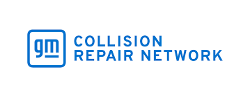 The logo for the gm collision repair network
