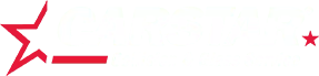A red star logo with a line extending from its bottom point, followed by a smaller red star on the far right.