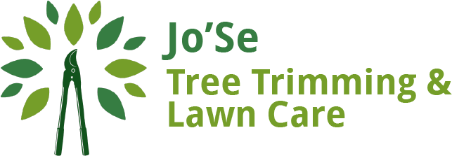 Logo for Jo'Se Tree Trimming & Lawn Care featuring a tree icon in green with text beneath.