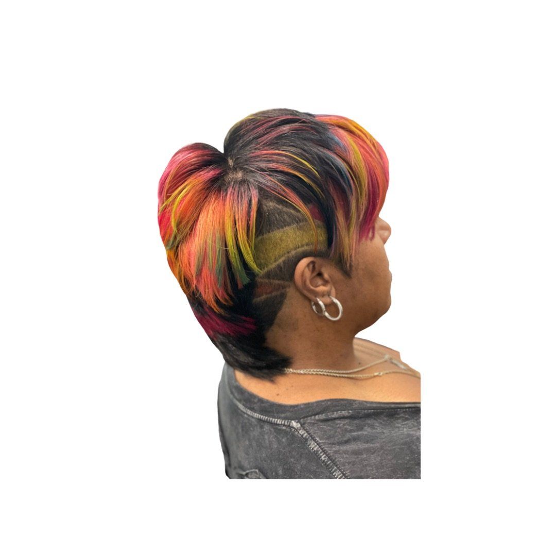 rainbow hair, vivid hair