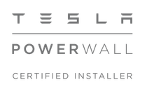 The tesla powerwall logo is a certified installer.