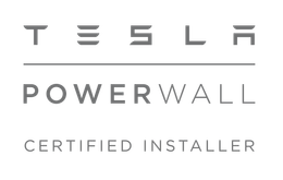 The tesla powerwall logo is a certified installer.