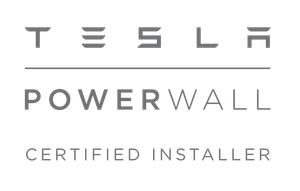 The tesla powerwall logo is a certified installer.