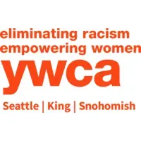 YWCA logo: orange text reads
