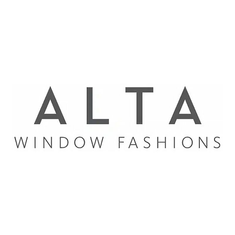 Logo for Alta Window Fashions. Gray text on a white background.