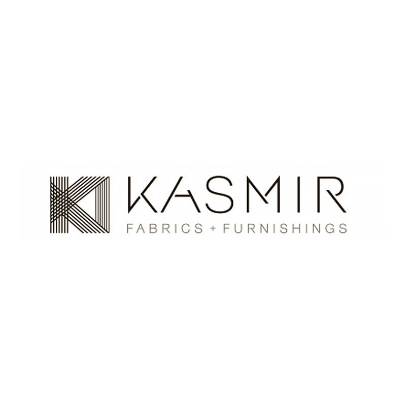 Logo for KASMIR fabrics + furnishings; stylized