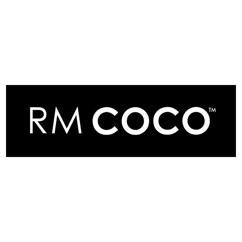 RM Coco logo in white text on a black rectangular background.