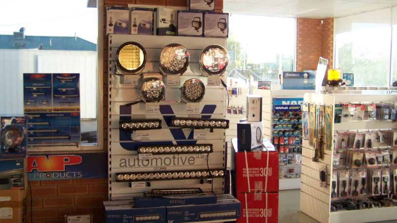 A Display of Automotive Products in a Store — A Plus Automotive Electrical in Lavington, NSW