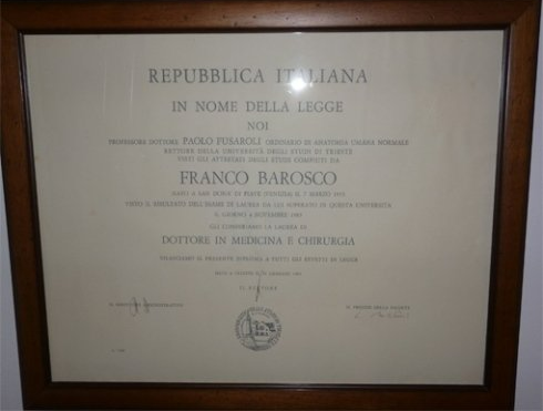 laurea dottore oculista barosco