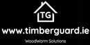 Logo for Timberguard.ie: white house icon with