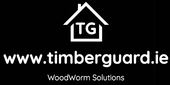 Logo for Timberguard.ie: white house icon with