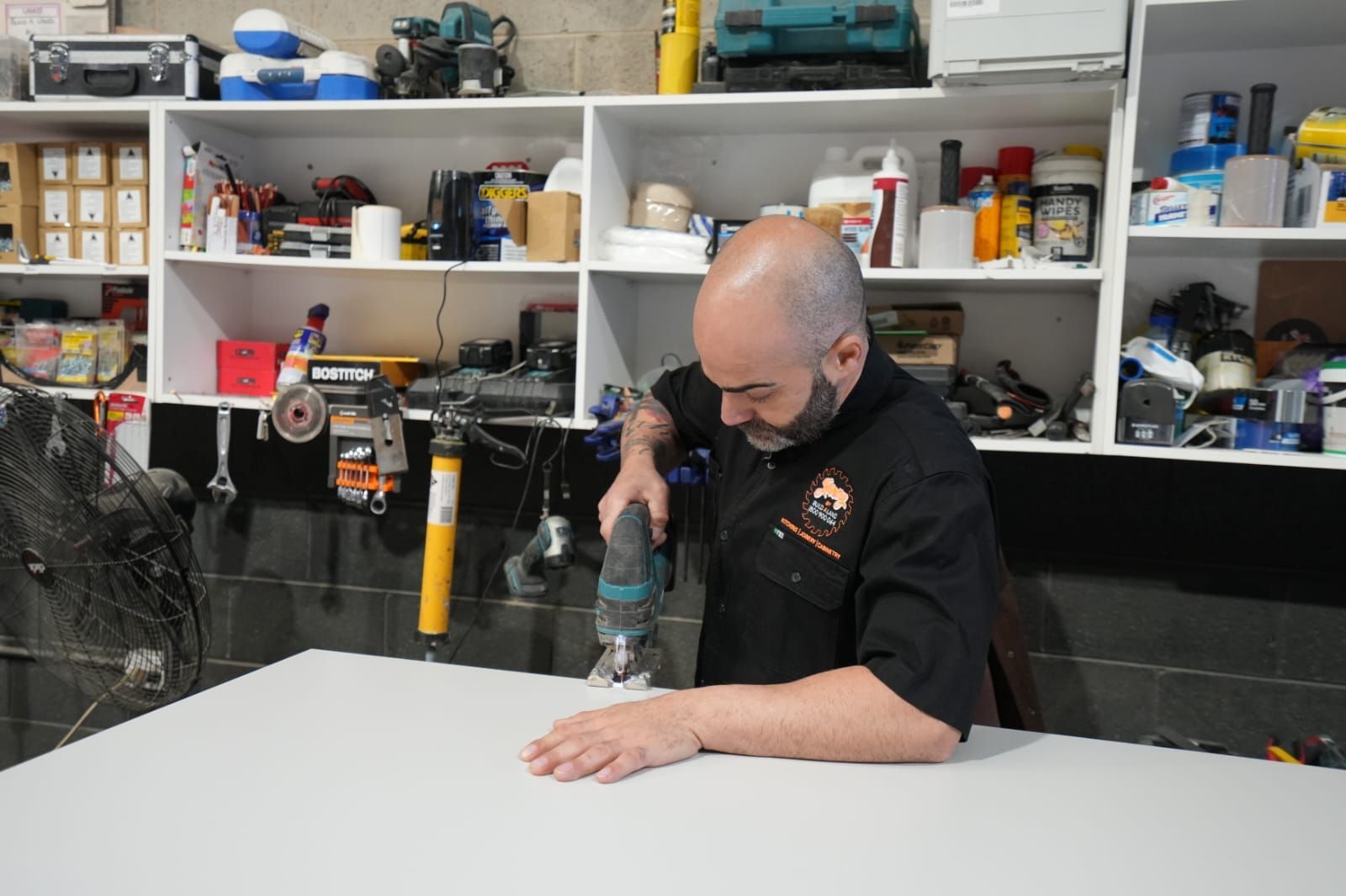 male person working