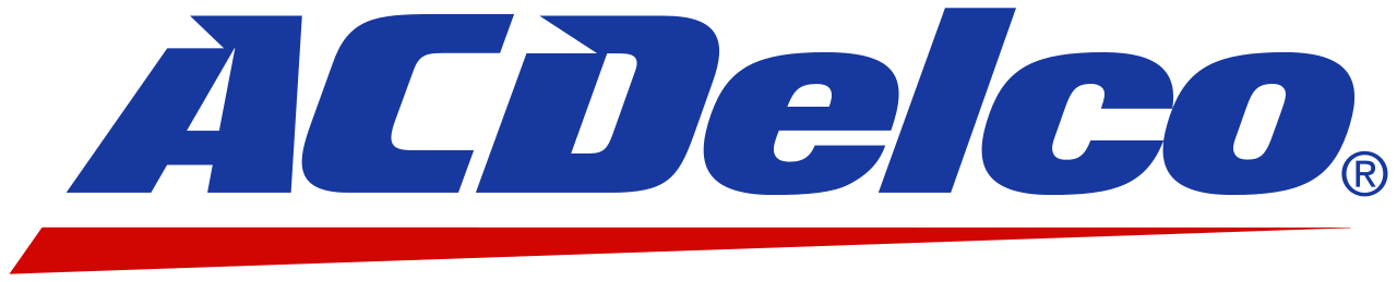 ACDelco logo in blue and red text with a red swoosh underline