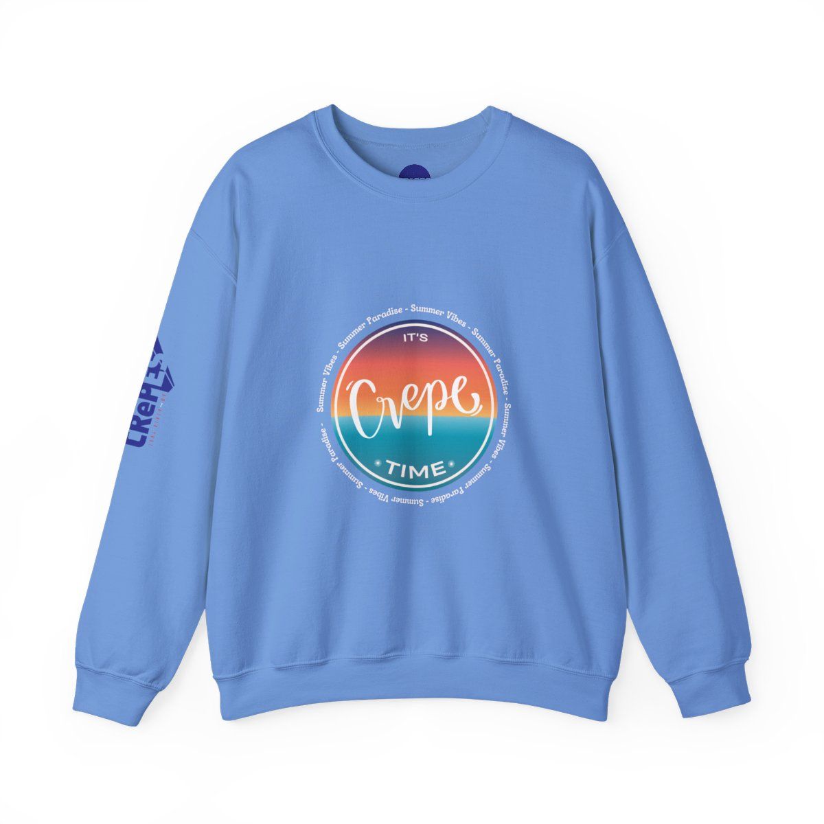 It's Crepe Time Sweatshirt | Retro Sunset Crewneck Sweatshirt