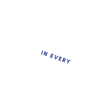 Blue text reading “IN EVERY” on a white background.