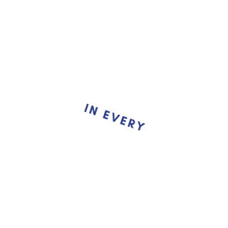 Blue text reading “IN EVERY” on a white background.