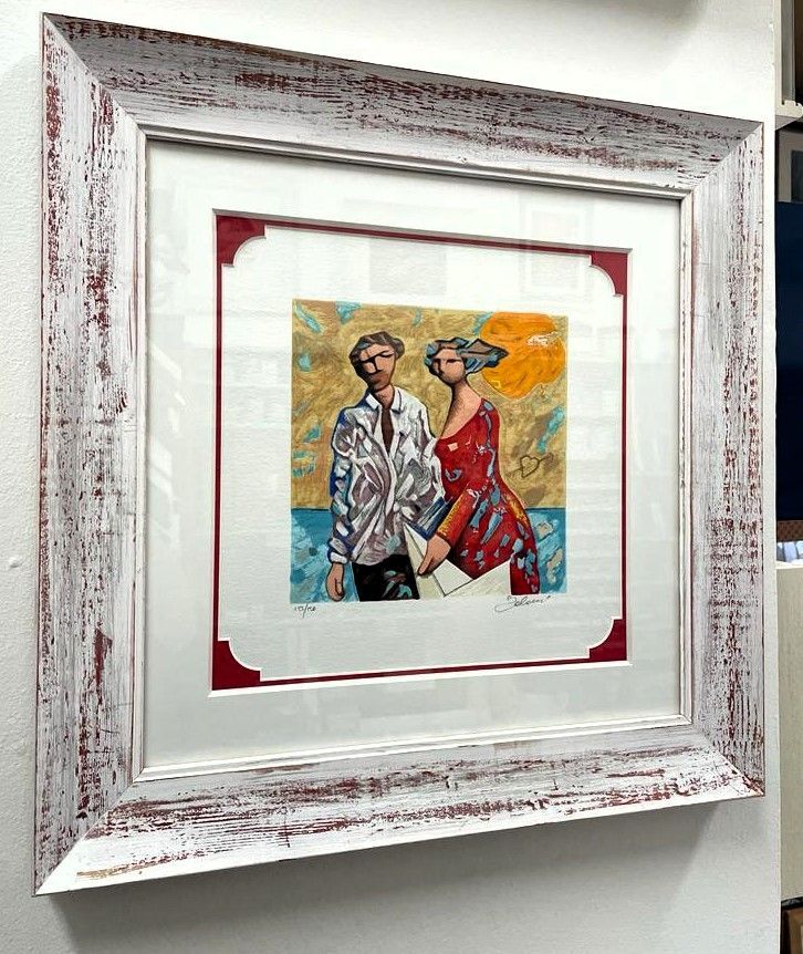 Serigrafia di Giampaolo Talani due ombre insieme