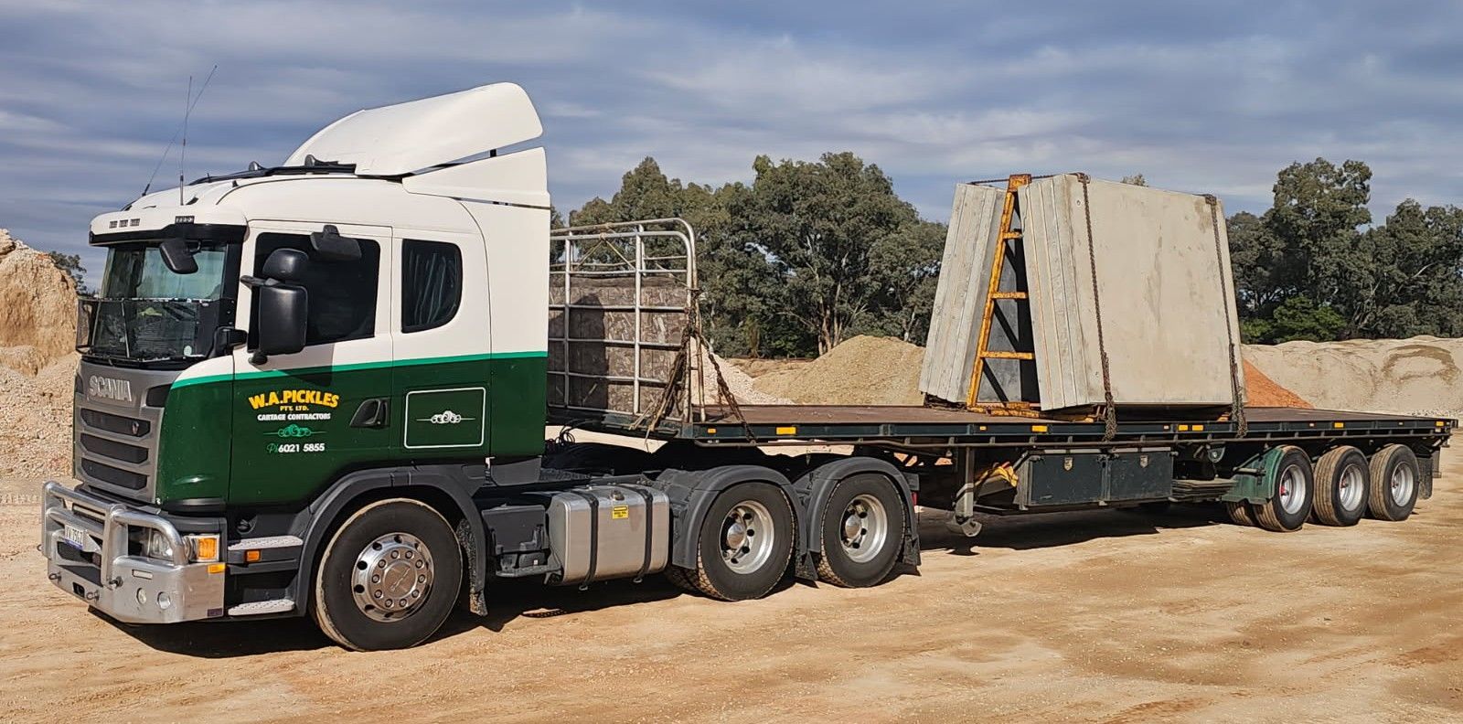 Heavy Haulage Conrete slabs for construction Albury to Euabalong NSW 