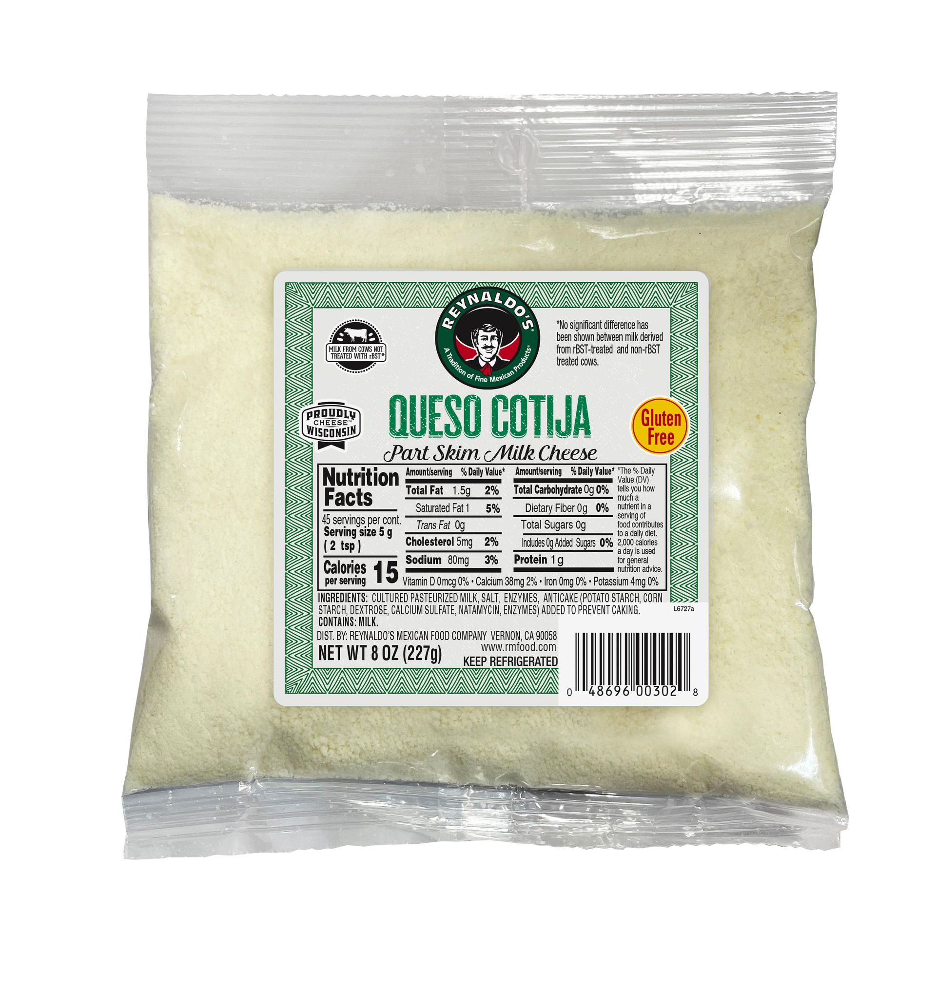 El Viajero Foods Authentic Grated Queso Cotija