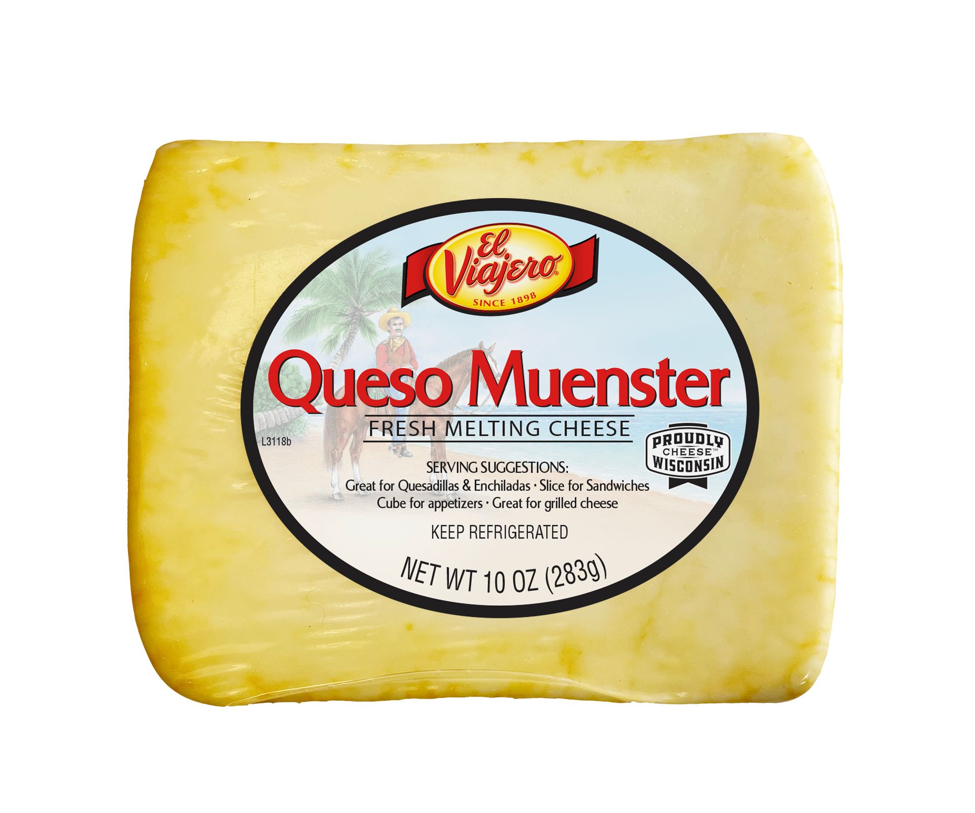 El Viajero's Queso Muenster Creamy Melting Cheese for Mexican Dishes