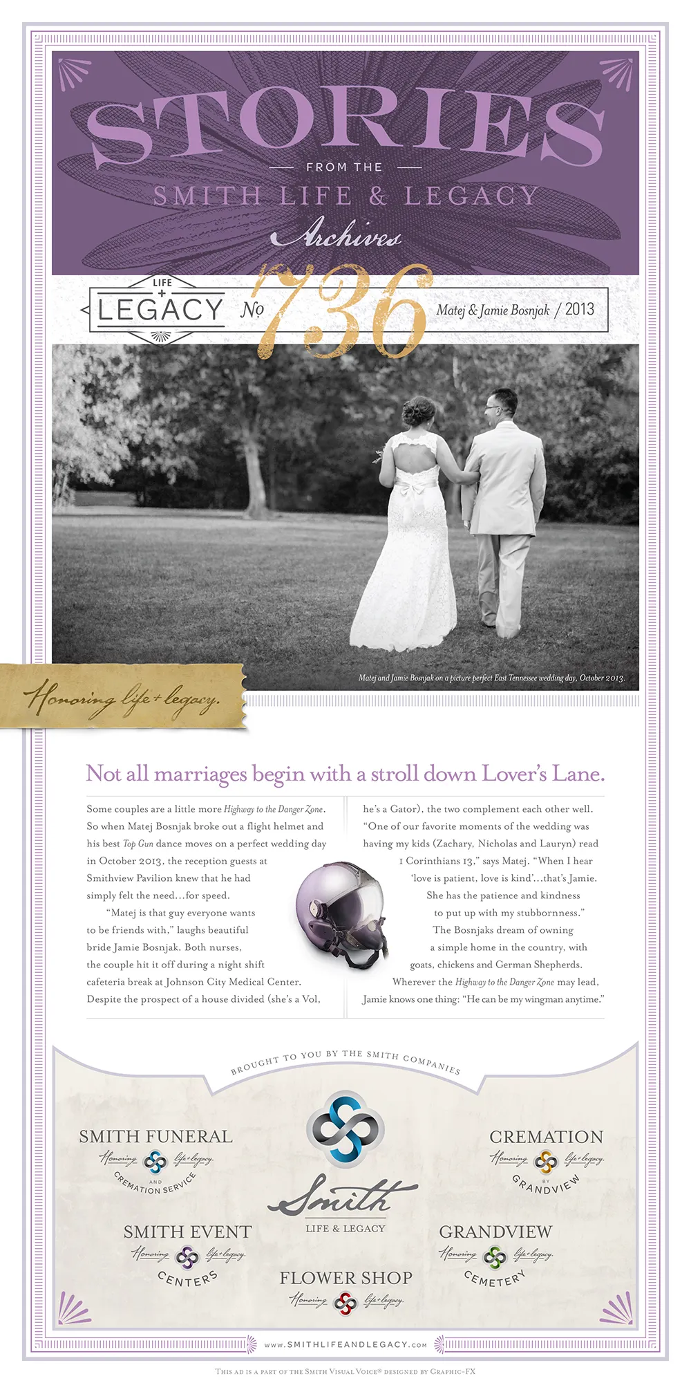 legacy number 736Matej & Jamie Bosnjak 2013. Smith Life & Legacy