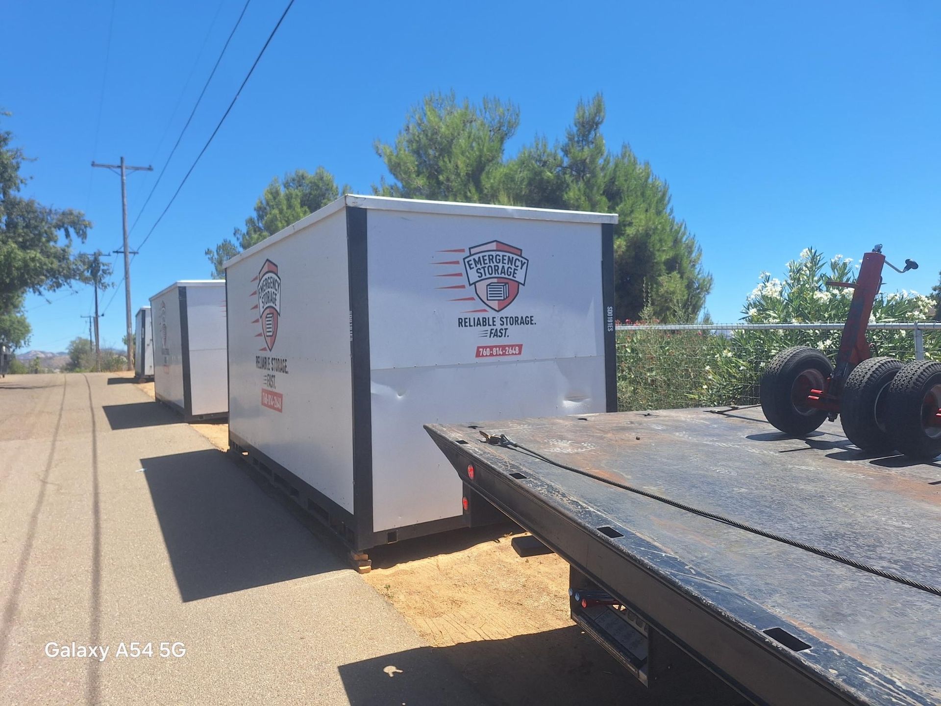 2 emergency storage units at job site