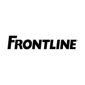 Logo Frontline in testo nero su sfondo bianco.