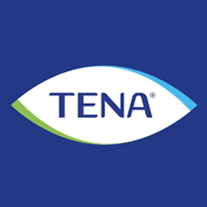 Logo TENA: ovale bianco con scritta 