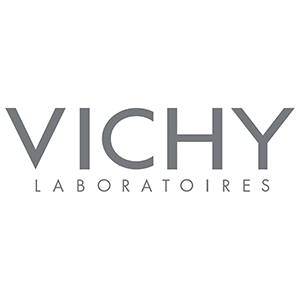 Logo dei Laboratori Vichy in grigio: testo