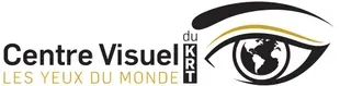 Logo du Centre Visuel KRT : Œil avec un globe à l’intérieur et du texte.
