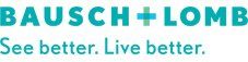 Logo Bausch + Lomb avec texte turquoise et slogan « Voir mieux. Vivre mieux. »