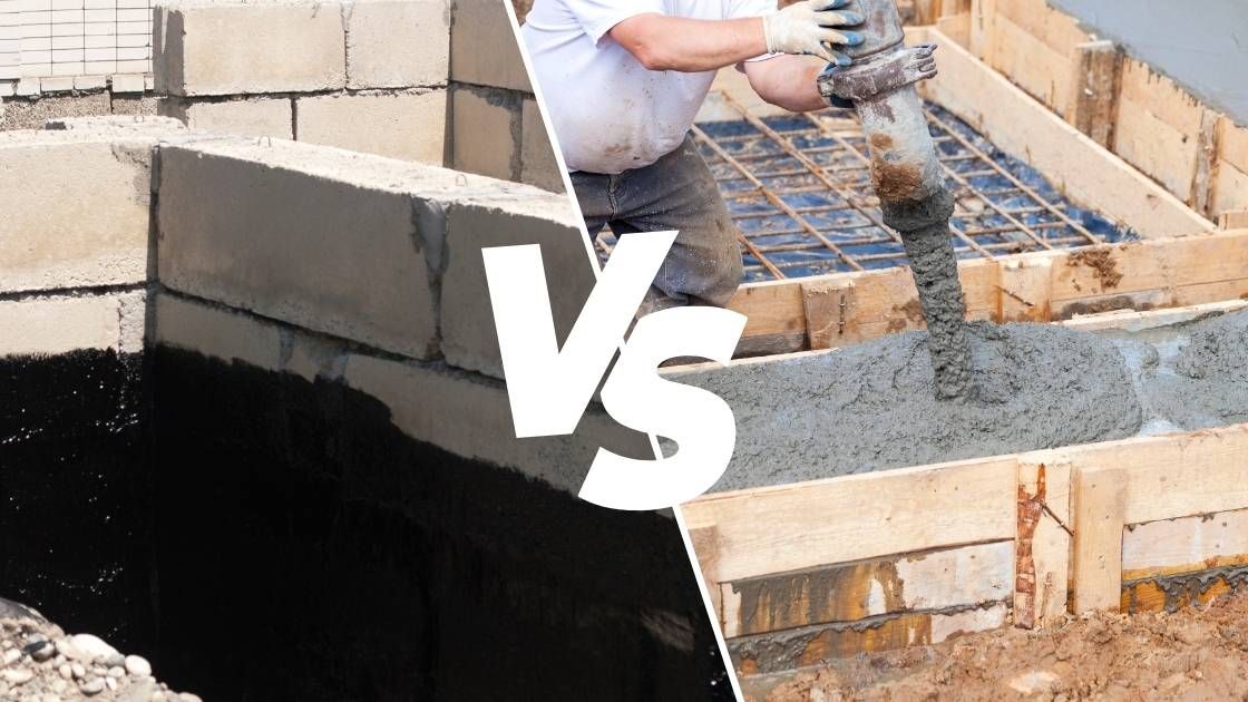block foundation vs poured foundation