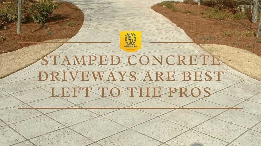 Stamped concrete driveways