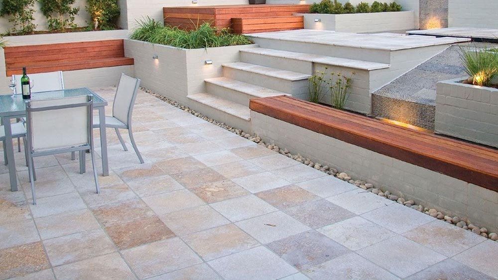 Travertine Patio