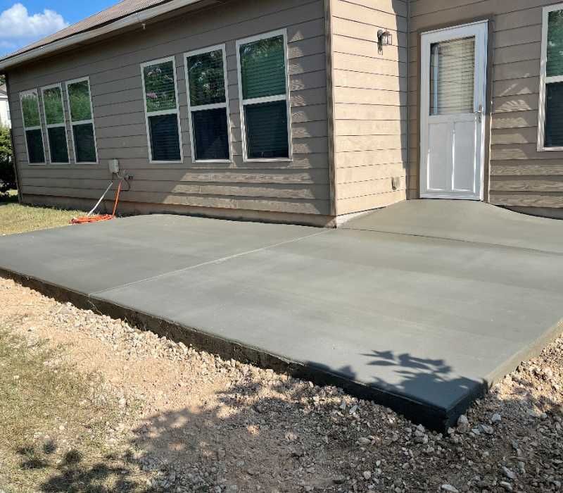 concrete deck area