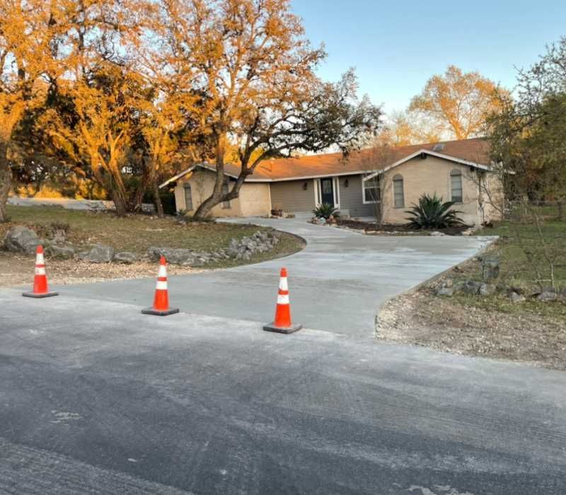 concrete driveway