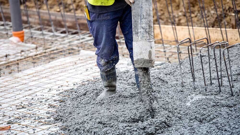 Concrete foundation building