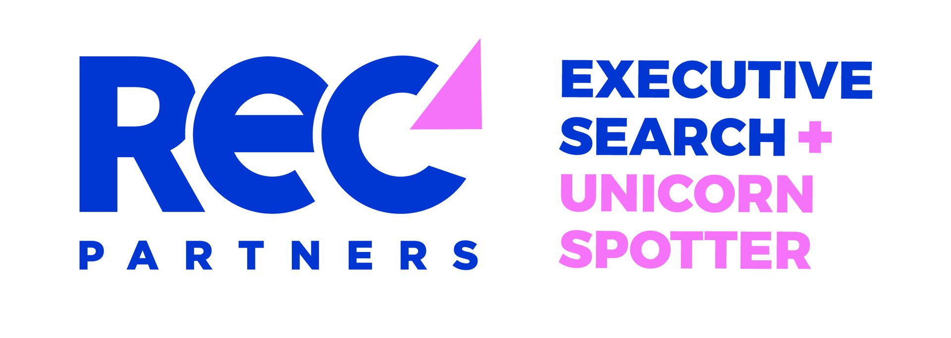 Logo of REC Partners, with blue text