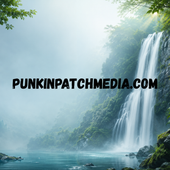 Site Logo and Address This is a waterfall with my website address across the middle of the image.