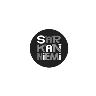 Logo for Särkänniemi amusement park, featuring white text 