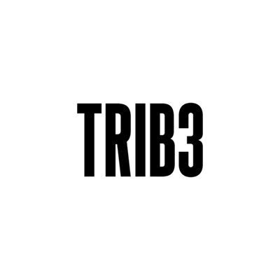 TRIB3-tekstilogo lihavoituna, sans-serif-fontilla.