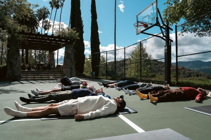 Radici Court mindfulness meditation session tennis