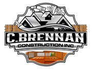 A logo for a construction company called c. brennan construction inc