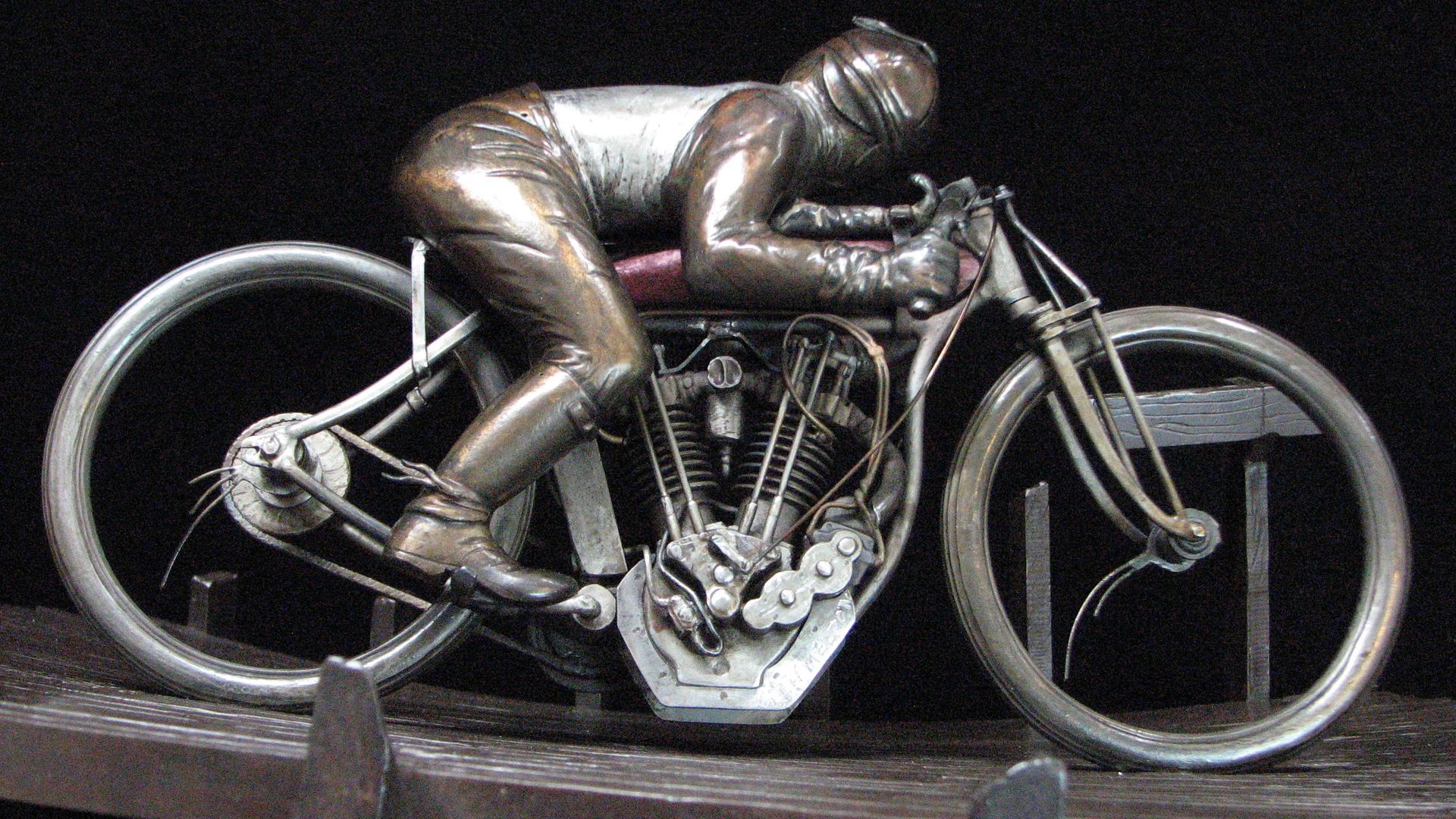 Close Up Shot of Board Track Racer