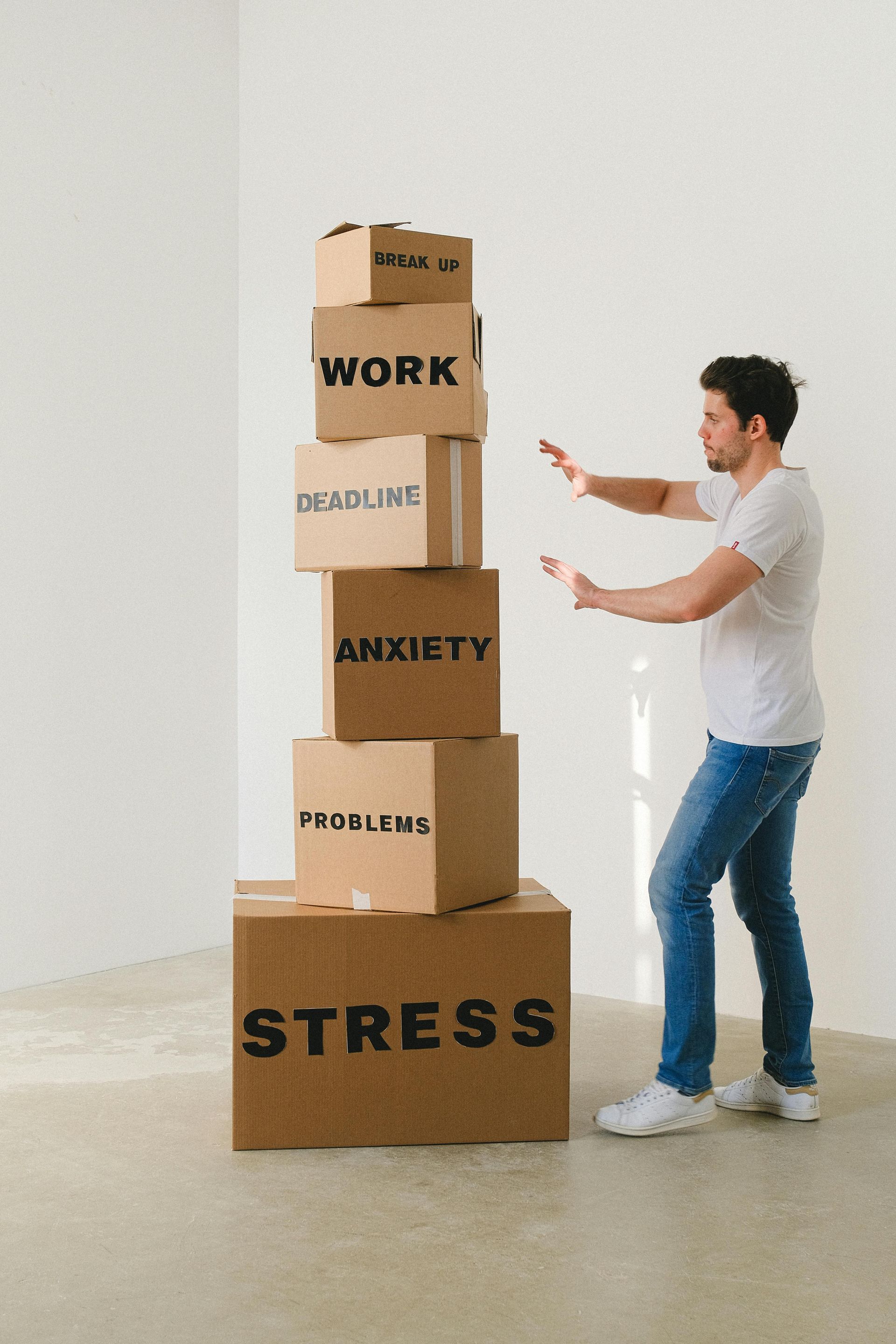 Man feeling anxious