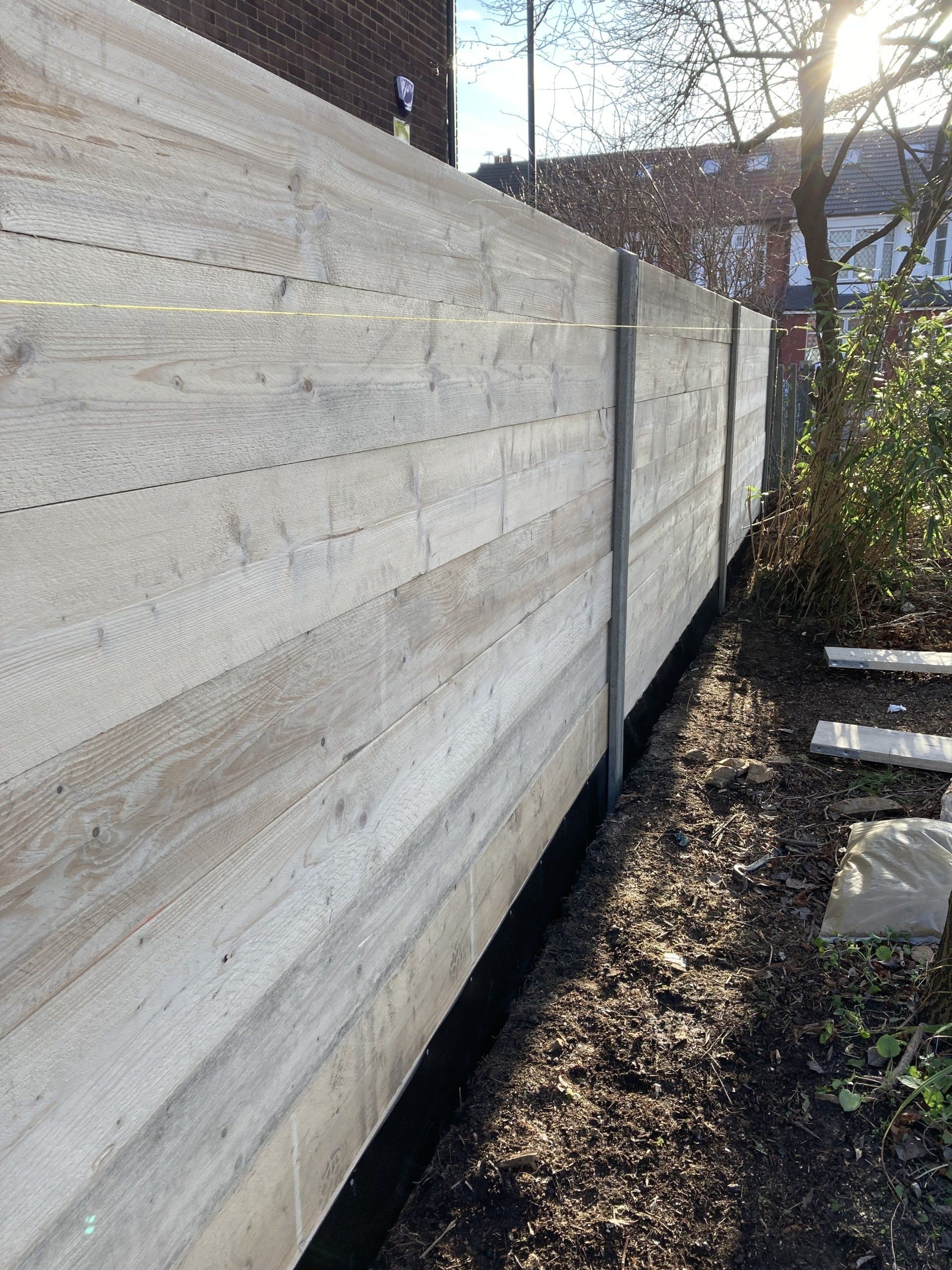 Oak sleeper wall