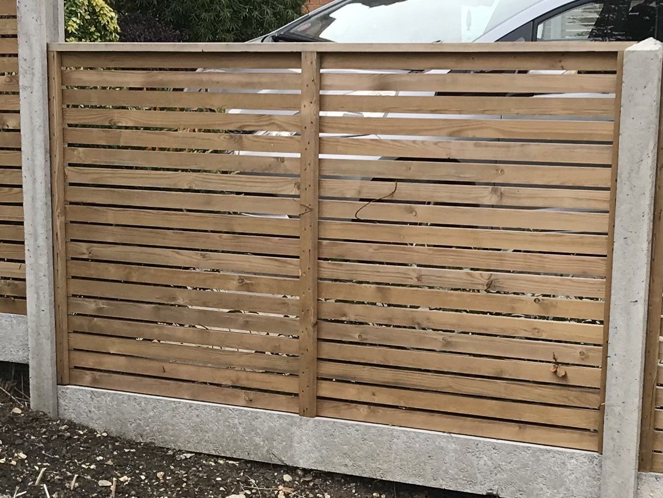 Contemporary slatted panel